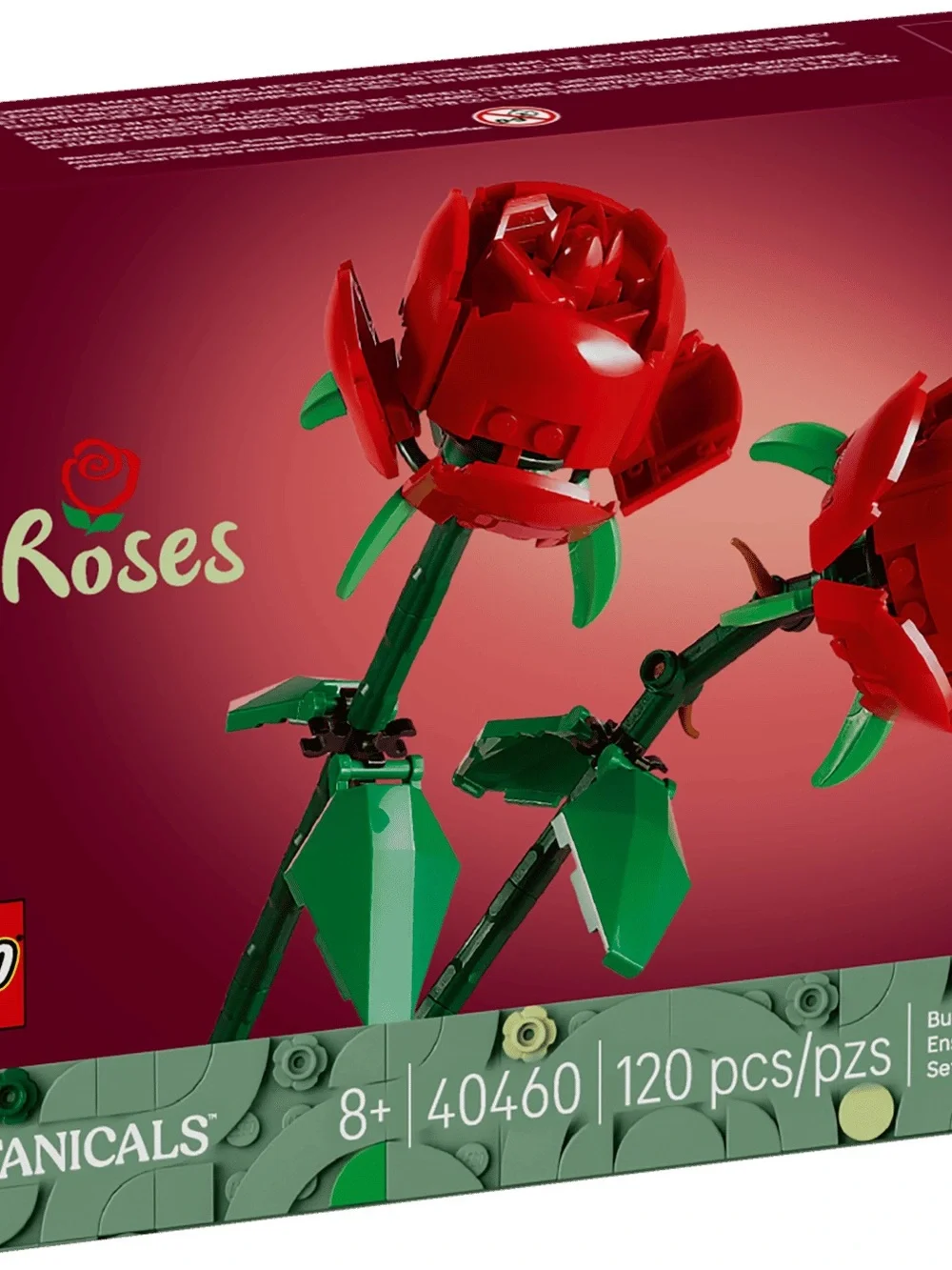 LEGO Botanicals Roses (40460) Building Set 120pcs Ages 8+ Box Plastic